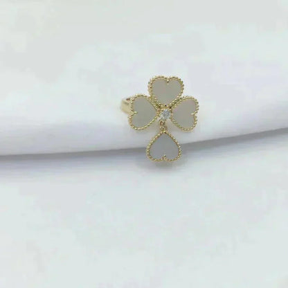 [Glitter Jewelry]SWEET CLOVER WHITE MOP RING