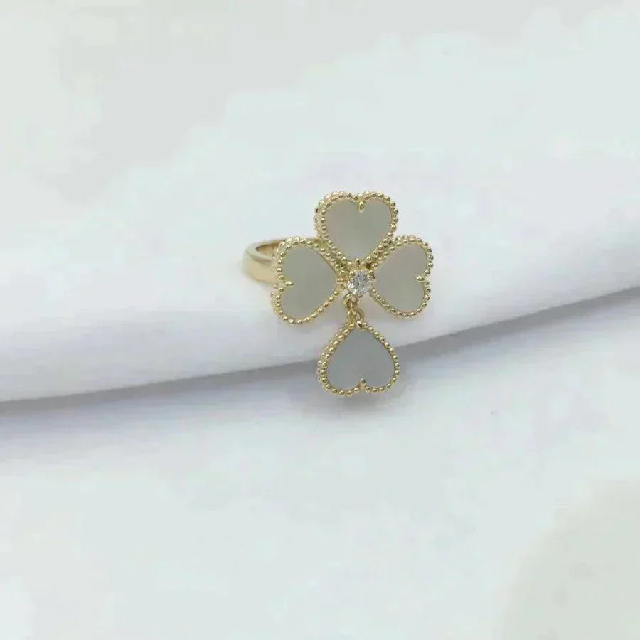 [Glitter Jewelry]SWEET CLOVER WHITE MOP RING