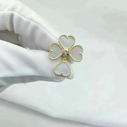 [Glitter Jewelry]SWEET CLOVER WHITE MOP RING