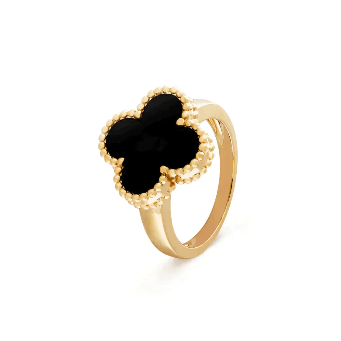 [Glitter Jewelry]CLOVER ONYX RING