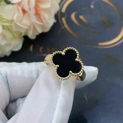 [Glitter Jewelry]CLOVER ONYX RING