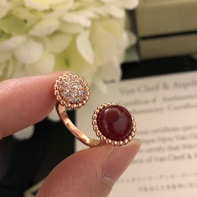 [Glitter Jewelry]PERLEE COULEURS DIAMOND ROSE GOLD BETWEEN THE FINGER RING