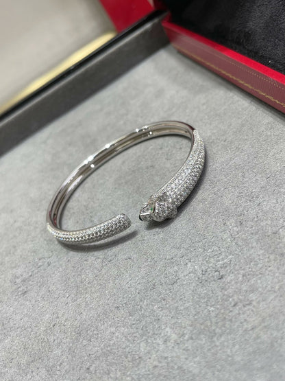 [Glitter Jewelry]PANTHERE FULL DIAMOND OPEN BRACELET