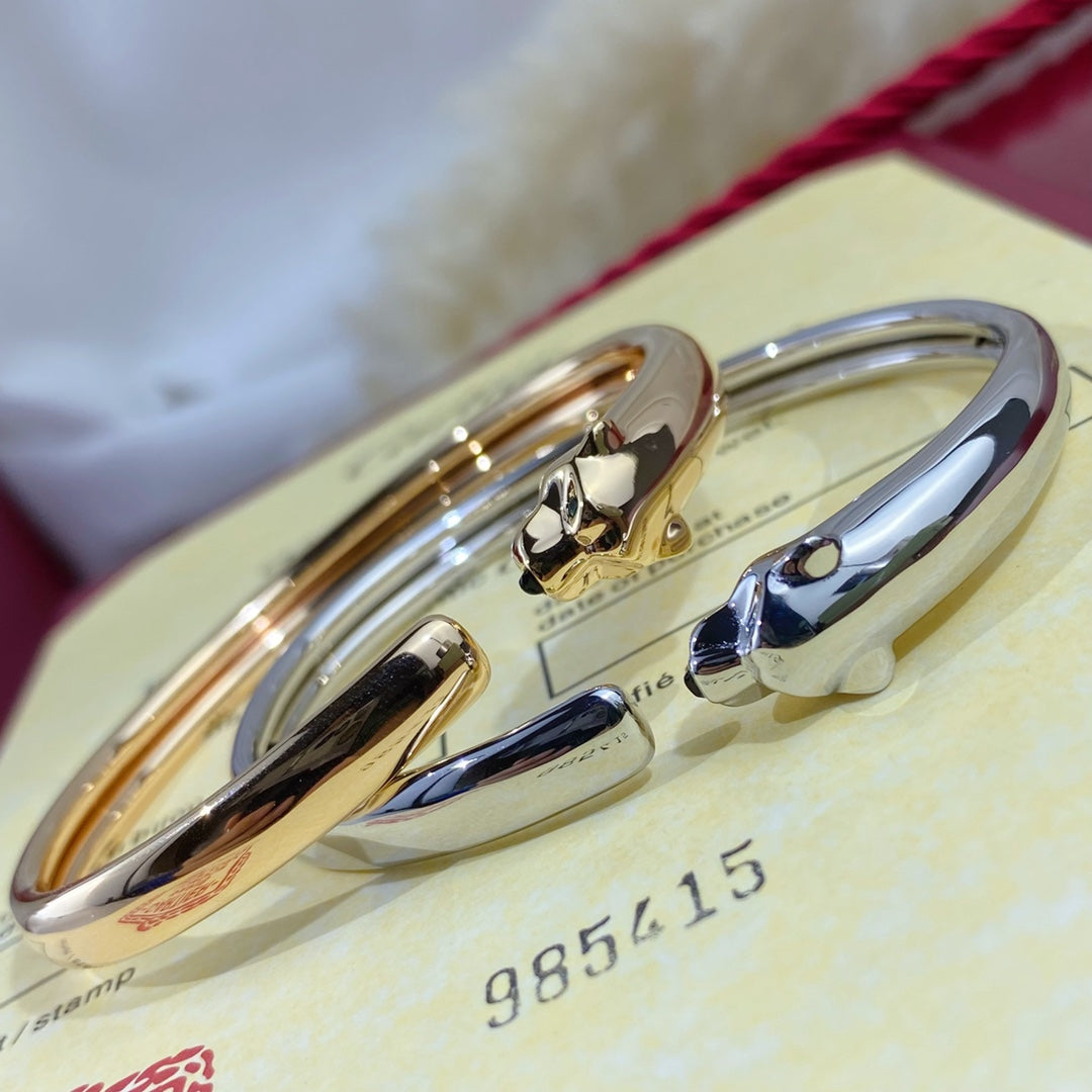 [Glitter Jewelry]PANTHERE SILVER OPEN BRACELET
