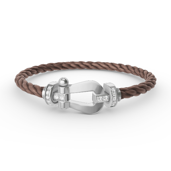 [Glitter Jewelry]FORCE LARGE HORSESHOE HALF DIAMOND BRACELET SILVER