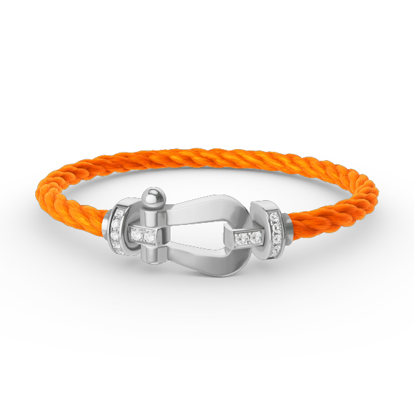 [Glitter Jewelry]FORCE LARGE HORSESHOE HALF DIAMOND BRACELET SILVER