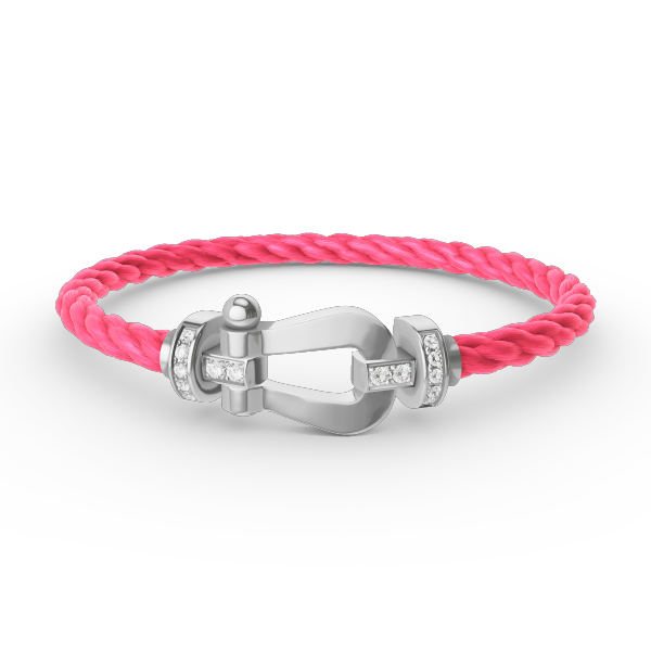 [Glitter Jewelry]FORCE LARGE HORSESHOE HALF DIAMOND BRACELET SILVER