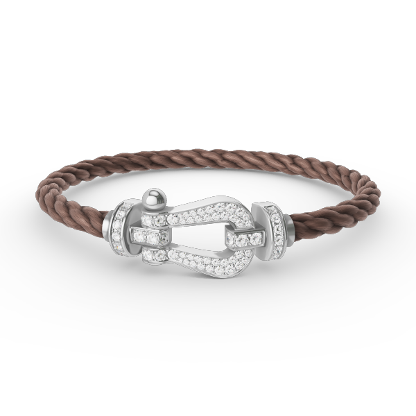 [Glitter Jewelry]FORCE LARGE HORSESHOE FULL DIAMOND BRACELET SILVER