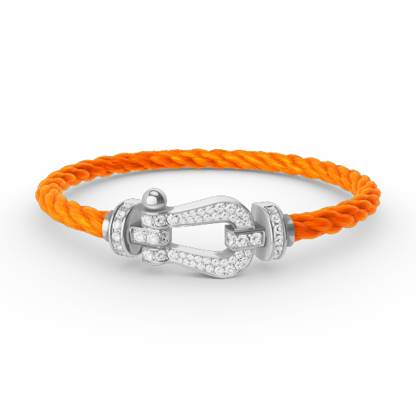 [Glitter Jewelry]FORCE LARGE HORSESHOE FULL DIAMOND BRACELET SILVER