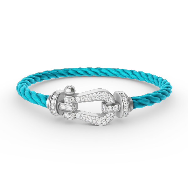 [Glitter Jewelry]FORCE LARGE HORSESHOE FULL DIAMOND BRACELET SILVER
