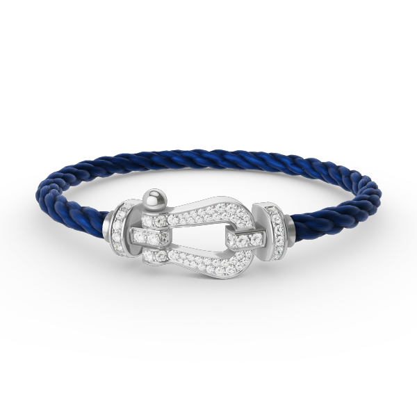 [Glitter Jewelry]FORCE LARGE HORSESHOE FULL DIAMOND BRACELET SILVER