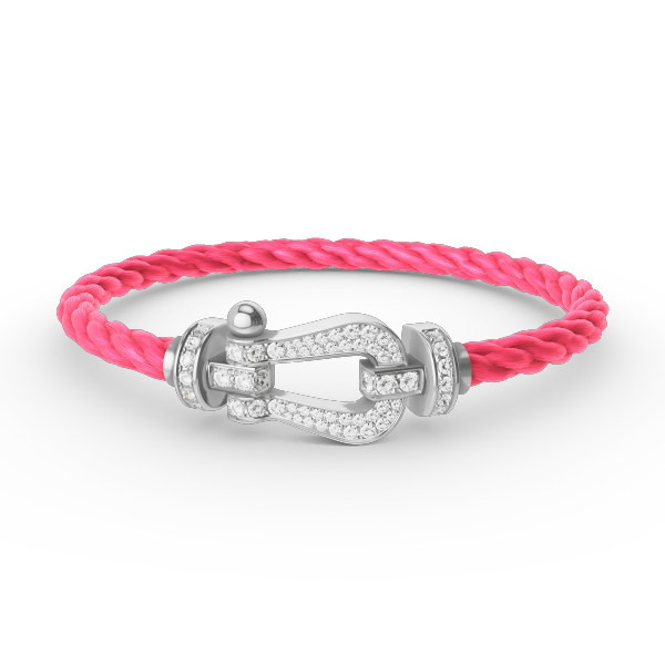 [Glitter Jewelry]FORCE LARGE HORSESHOE FULL DIAMOND BRACELET SILVER