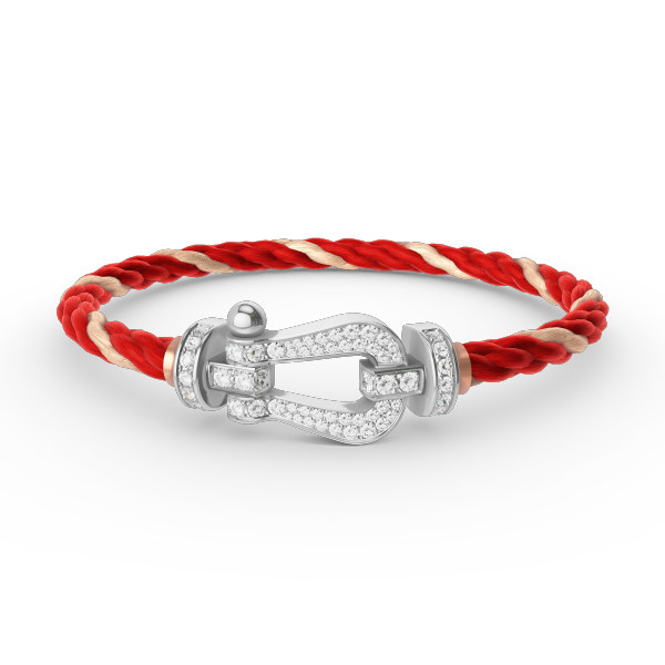 [Glitter Jewelry]FORCE LARGE HORSESHOE FULL DIAMOND BRACELET SILVER
