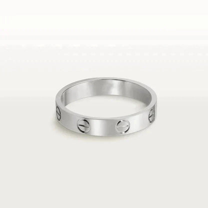 [Glitter Jewelry]LOVE RING 4MM 1 DIAMOND SILVER
