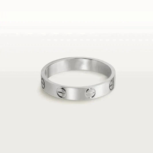 [Glitter Jewelry]LOVE RING 4MM 1 DIAMOND SILVER