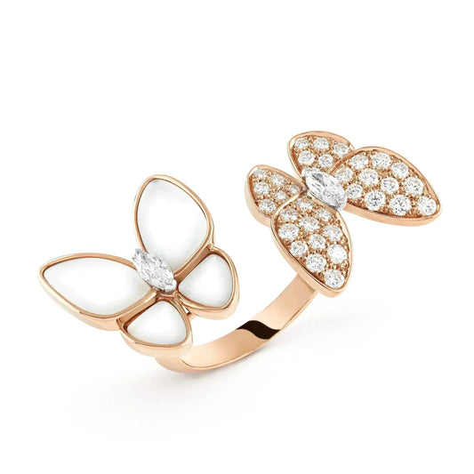 [Glitter Jewelry]TWIN BUTTERFLY DIAMOND MOP RING