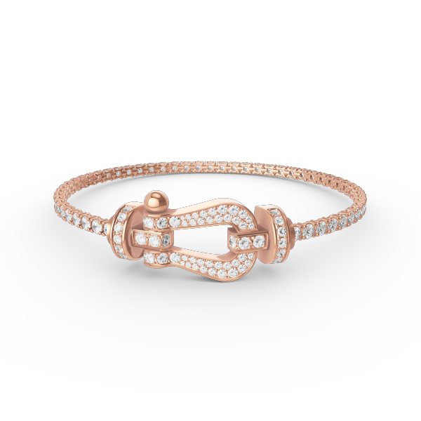 [Glitter Jewelry]FORCE  LARGE HORSESHOE FULL DIAMOND TENNIS BRACELET