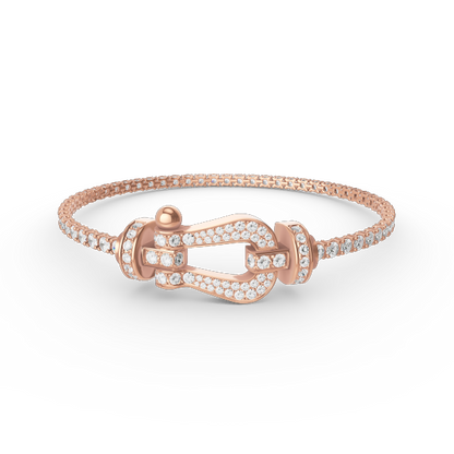 [Glitter Jewelry]FORCE  LARGE HORSESHOE FULL DIAMOND TENNIS BRACELET