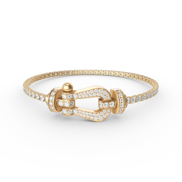 [Glitter Jewelry]FORCE  LARGE HORSESHOE FULL DIAMOND TENNIS BRACELET
