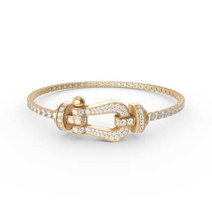 [Glitter Jewelry]FORCE  LARGE HORSESHOE FULL DIAMOND TENNIS BRACELET